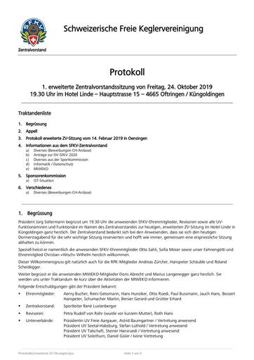Protokoll 1. Erweiterte ZV-Sitzung, Küngoldingen (31.10.2019)