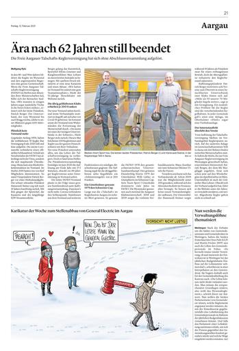"Ära nach 62 Jahren still beendet" - Bericht Aargauer Zeitung (12.02.21)