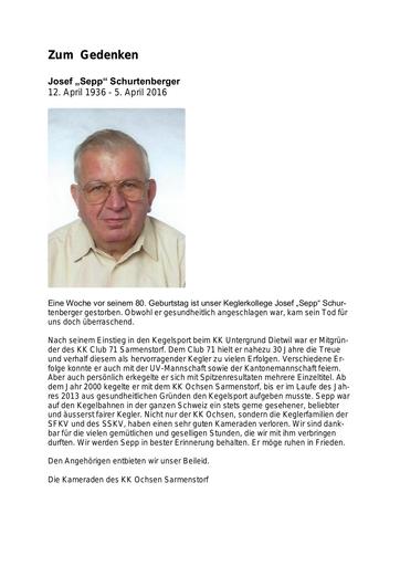 Josef "Sepp" Schurtenberger