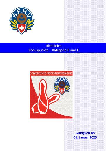 Bonuspunkte - Kategorie B und C