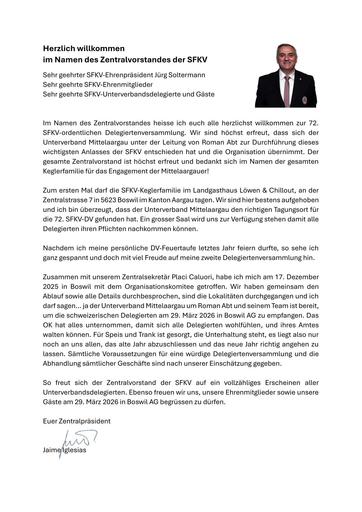 Grusswort Zentralvorstand SFKV | 72. DV 2026