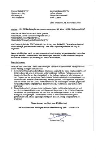 Antrag - Freiwilliger Verbleib in höherer Kat. Art. 22
