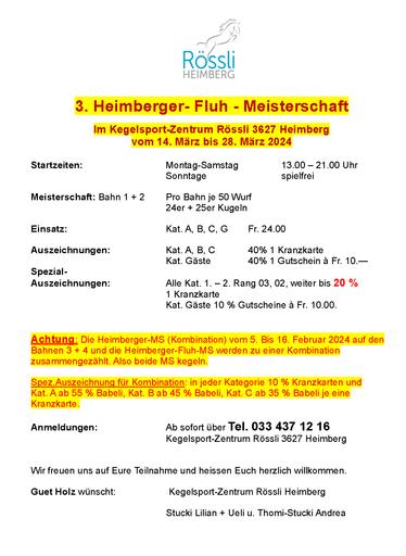 Heimberger Fluh-MS 2024 (14.03. - 28.03.2024)