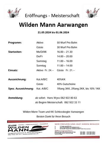 Eröffnungs-MS - Wilder Maa, Aarwangen (21.05. - 01.06.24)