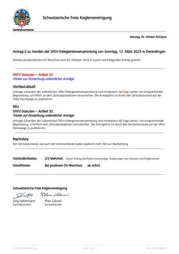 Antrag 2 - DV SFKV 2023 Statuten Art. 32