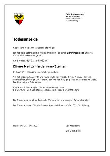 Eliane Melitta Haldemann-Steiner