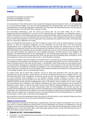 Bericht: Zentralpräsident | 72. DV 2026