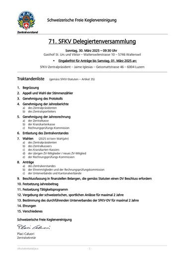 Traktanden DV 2025